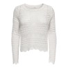JDY Sun Lay Strik Pullover - Cloud Dancer