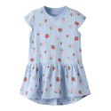 NAME IT MINI Vigga Capsl Kjole - Chambray Blue / Jordbær