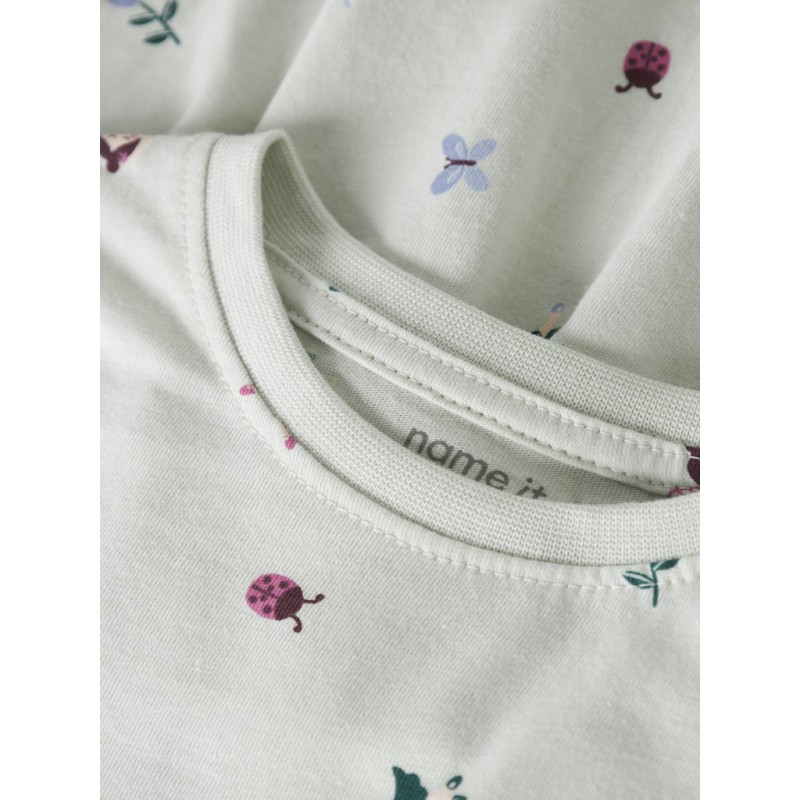 NAME IT MINI Vigga Capsl Kjole - Pale Aqua / Fairy Garden