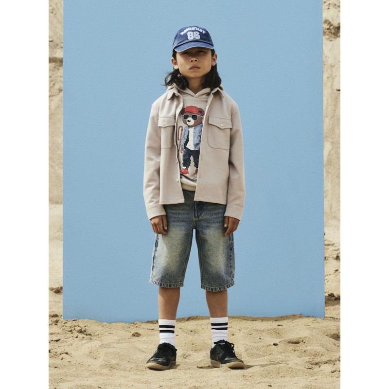 NAME IT Kids Dobs Hoodie Sweatshirt - Chateau Gray