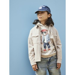 NAME IT Kids Dobs Hoodie Sweatshirt - Chateau Gray