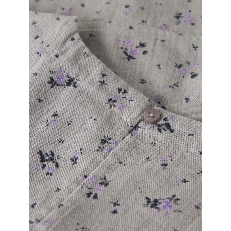 NAME IT Kids Drita Kort Top - Lavender Gray