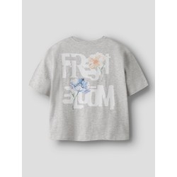 NAME IT Kids Darmilla S/S Relaxed T-shirt - Light Grey Melange