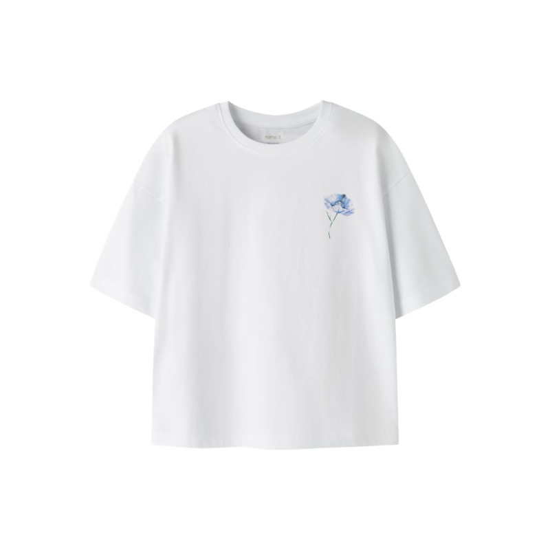 NAME IT Kids Darmilla S/S Relaxed T-shirt - Bright White