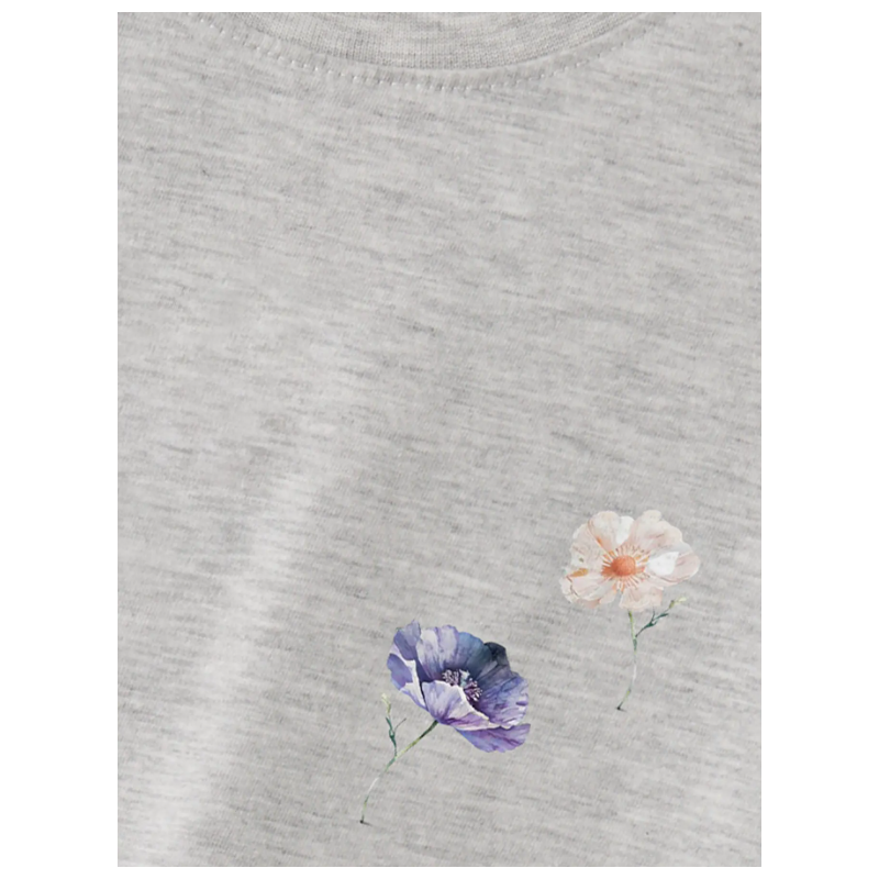 NAME IT Kids Darmilla S/S Relaxed T-shirt - Light Grey Melange