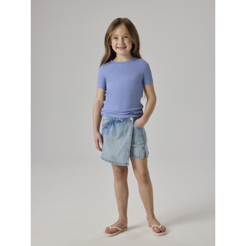 NAME IT Kids Nakal Kortærmet Slim Top - Purple Impression