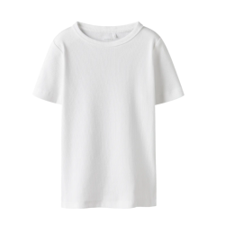 NAME IT Kids Nakal Kortærmet Slim Top - Bright White