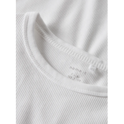 NAME IT Kids Nakal Kortærmet Slim Top - Bright White