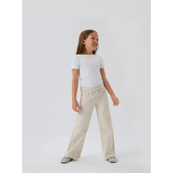 NAME IT Kids Nakal Kortærmet Slim Top - Bright White