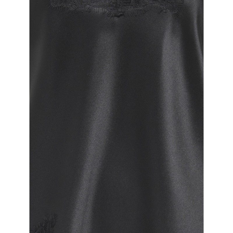 ONLY Bella Strop satin Blonde Top - Black and white dots