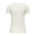 JDY Lucky S/S Rund Hals T-shirt - Cloud Dancer