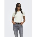 JDY Lucky S/S Rund Hals T-shirt - Cloud Dancer