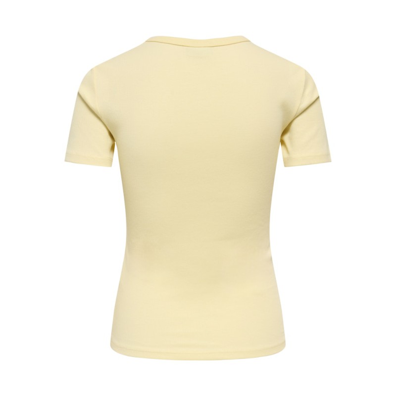 JDY Lucky S/S Rund Hals T-shirt - Pastel Yellow