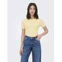 JDY Lucky S/S Rund Hals T-shirt - Pastel Yellow