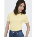 JDY Lucky S/S Rund Hals T-shirt - Pastel Yellow