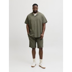 JACK & JONES Plus Tyson Resort kortærmet Skjorte - Vetiver