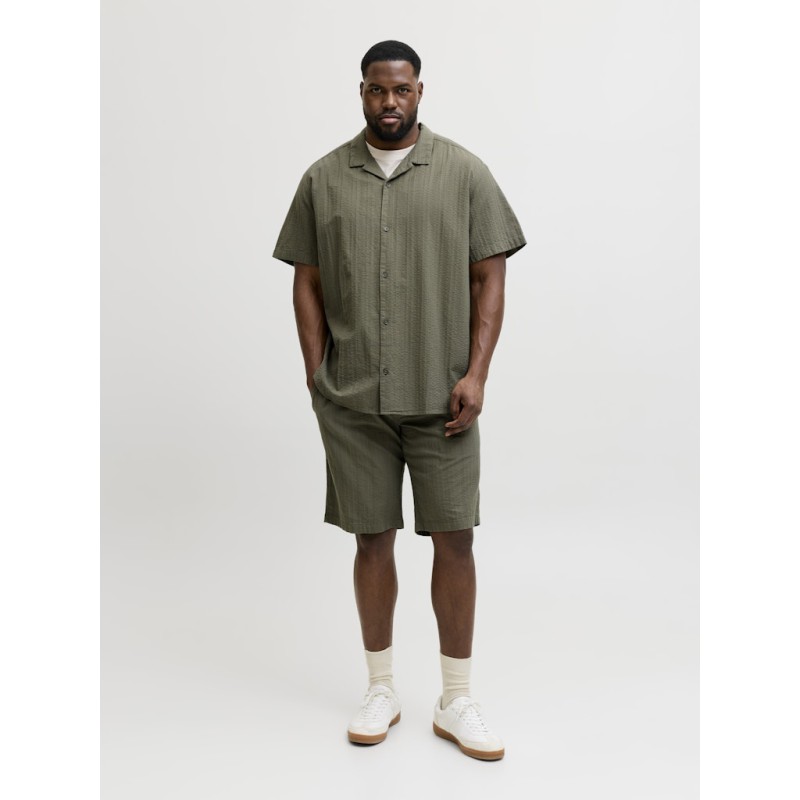 JACK & JONES Plus Tyson Resort kortærmet Skjorte - Vetiver