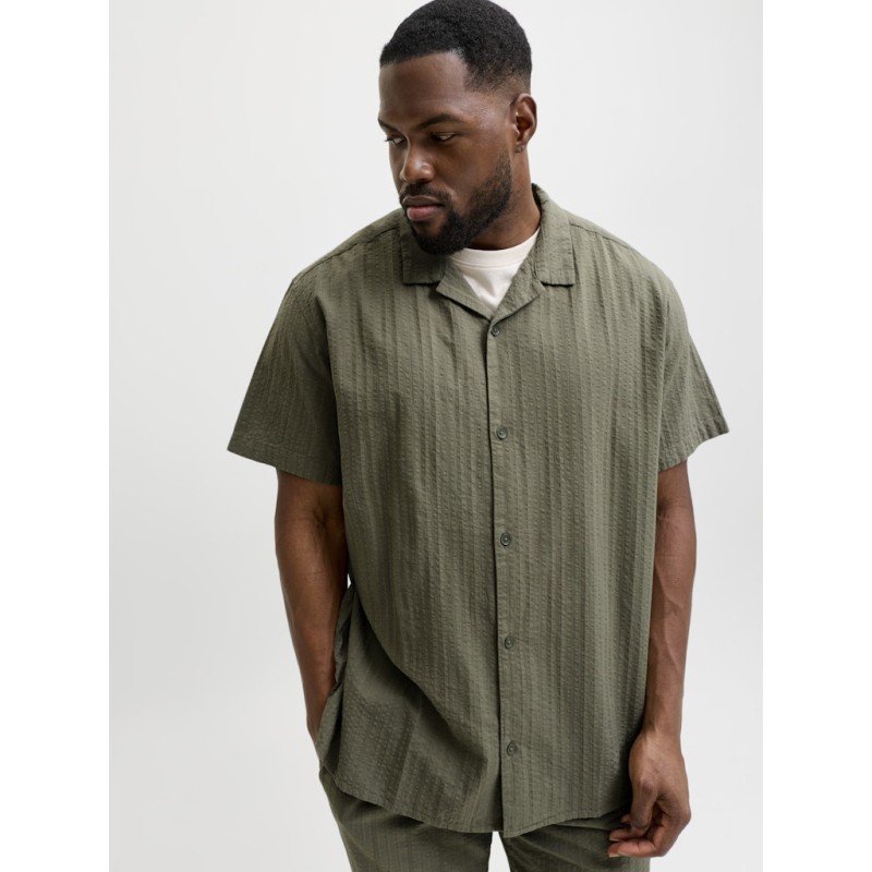 JACK & JONES Plus Tyson Resort kortærmet Skjorte - Vetiver