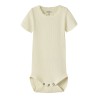 NAME IT Baby Kab Rib Kortærmet Bodystocking - Pear Sorbet