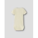 NAME IT Baby Kab Rib Kortærmet Bodystocking - Pear Sorbet