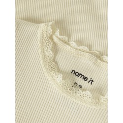 NAME IT Baby Kab Rib Kortærmet Bodystocking - Pear Sorbet