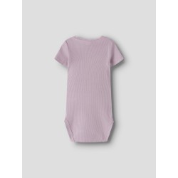 NAME IT Baby Kab Rib Kortærmet Bodystocking - Fragrant Lilac