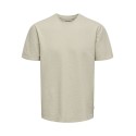 ONLY & SONS Kian Seersucker T-shirt - Silver Linning