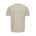ONLY & SONS Kian Seersucker T-shirt - Silver Linning