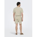 ONLY & SONS Kian Seersucker T-shirt - Silver Linning