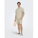 ONLY & SONS Kian Seersucker T-shirt - Silver Linning