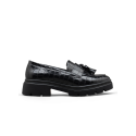 Italia Tassel Loafers Med Krokodille Effekt - Sort
