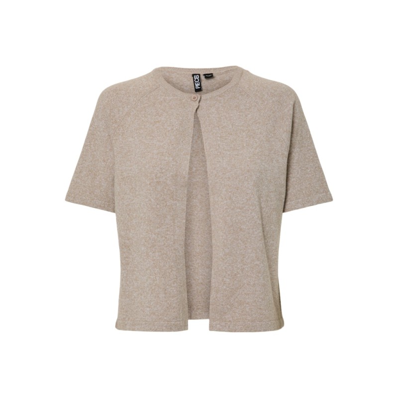 PIECES Bree S/S Strik Cardigan - Crockery