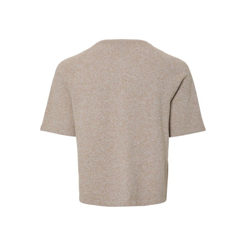 PIECES Bree S/S Strik Cardigan - Crockery