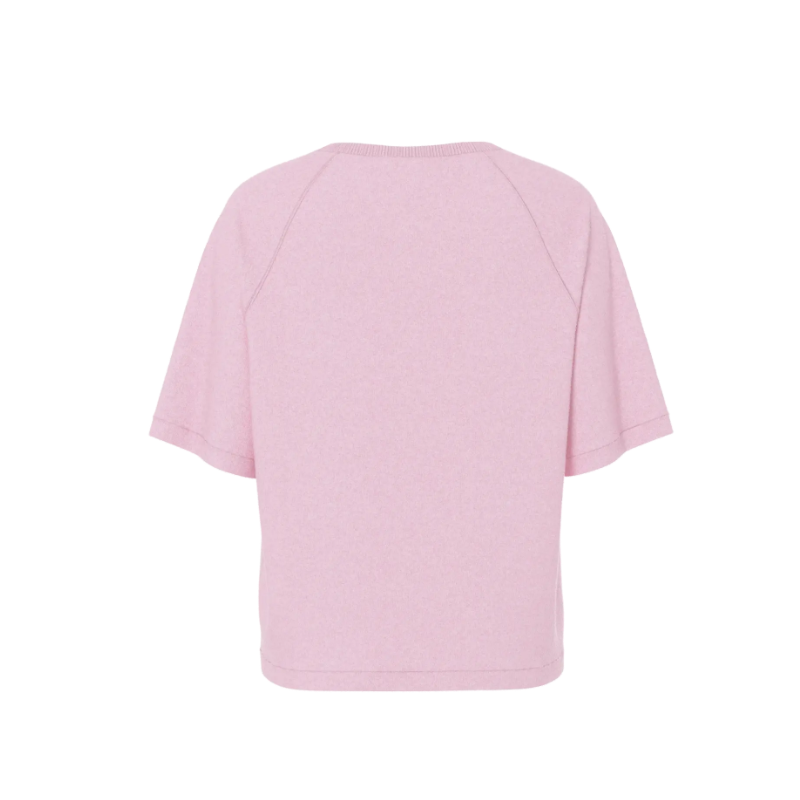 PIECES Bree S/S Strik Cardigan - Roseate Spoonbill