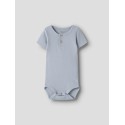 NAME IT BABY Kab Kortærmet Bodystocking - Blue Fog