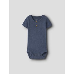 NAME IT BABY Kab Kortærmet Bodystocking - Vintage Indigo