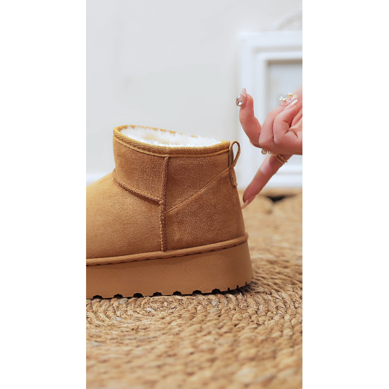 ITALIA Kids Platform Bamsesko M. Høj skaft - Camel