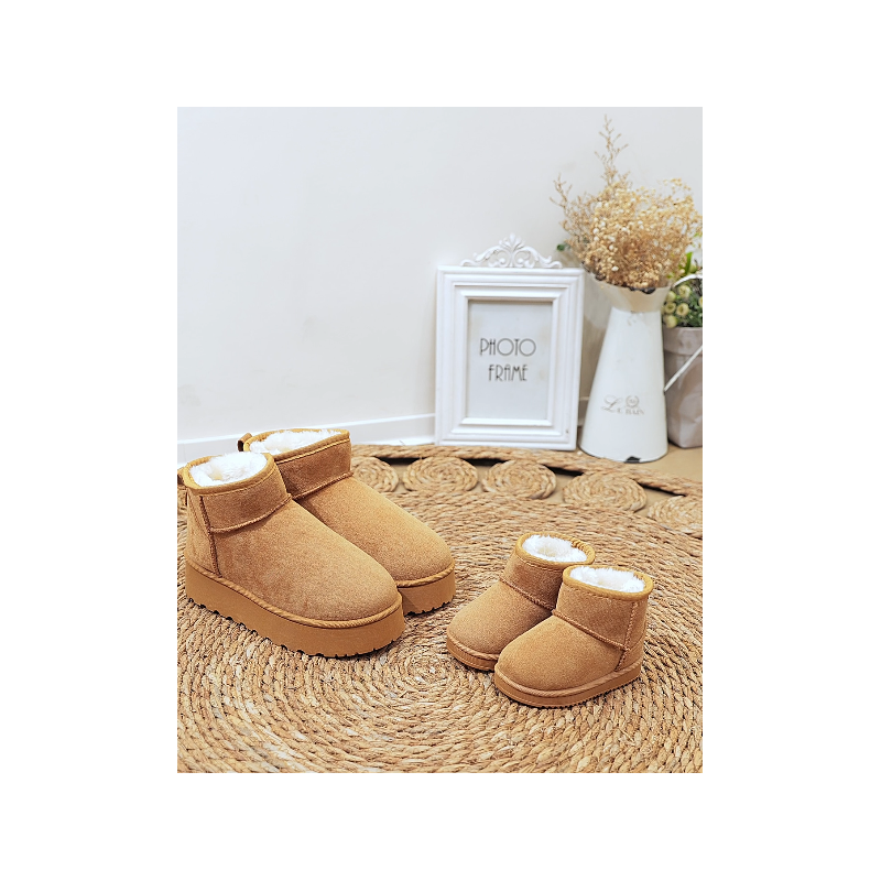 ITALIA Kids Platform Bamsesko M. Høj skaft - Camel