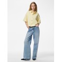 PIECES Sky kortærmet denim skjorte - French Vanilia