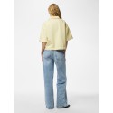 PIECES Sky kortærmet denim skjorte - French Vanilia