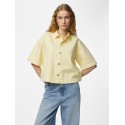 PIECES Sky kortærmet denim skjorte - French Vanilia