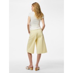 PIECES Sky denim shorts - Roseate Spoonbill