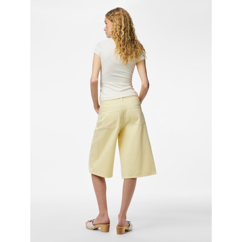 PIECES Sky denim shorts - Roseate Spoonbill