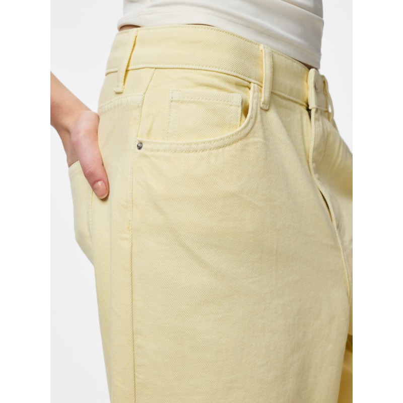 PIECES Sky denim shorts - Roseate Spoonbill