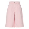 PIECES Sky denim shorts - Roseate Spoonbill