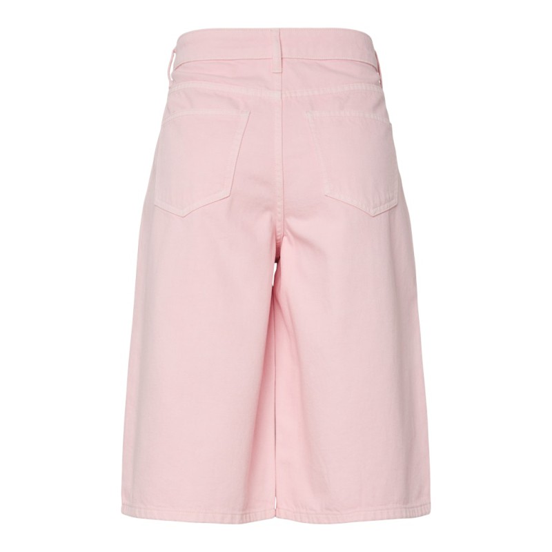 PIECES Sky denim shorts - Roseate Spoonbill
