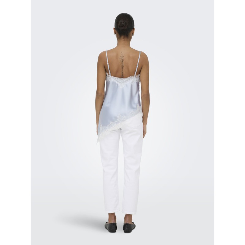 ONLY Bella Strop satin Blonde Top - Niagara Mist