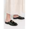 ITALIA Platform Slip-on sandaler med plateau - Sort