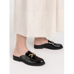 ITALIA Platform Slip-on sandaler med plateau - Sort