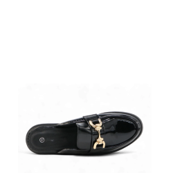 ITALIA Platform Slip-on sandaler med plateau - Sort